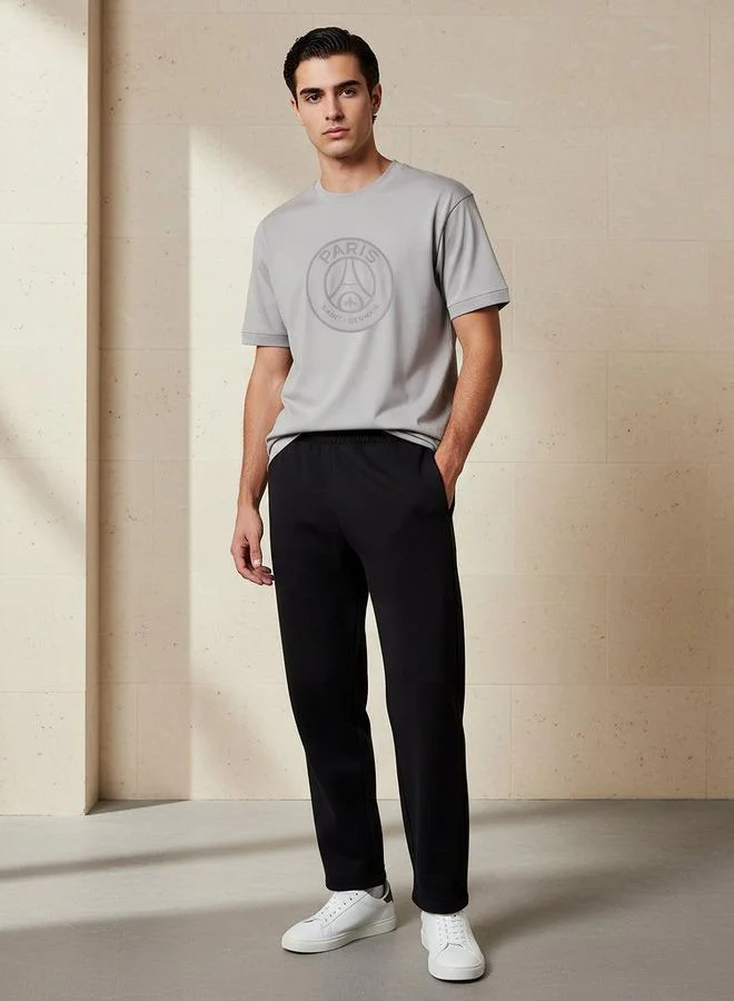 SP Characters Men Regular Fit Crew Neck Short Sleeves Paris Saint-Germain Print T-shirt